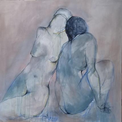 Painting Douceur du jour by Chaperon Martine | Painting Figurative Acrylic Nude