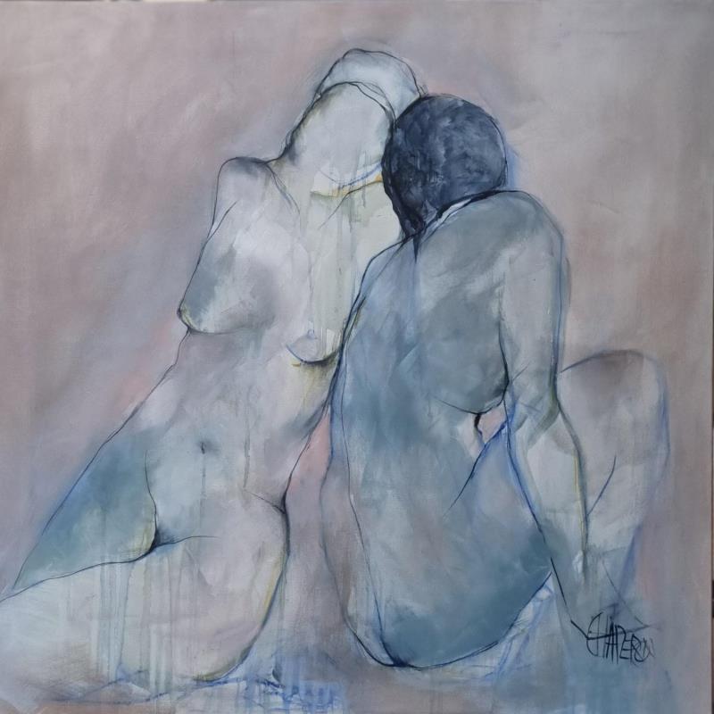 Painting Douceur du jour by Chaperon Martine | Painting Figurative Nude Acrylic