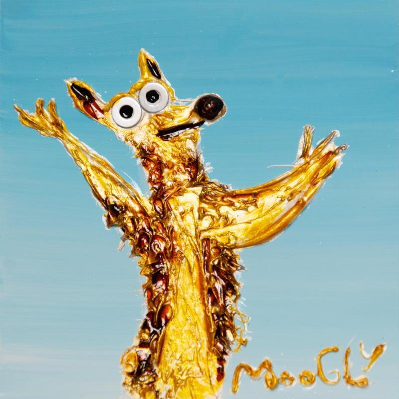 Gemälde GRATITUDUS von Moogly | Gemälde Art brut Tiere Acryl Harz Pigmente