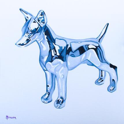 Painting Shimmering Companion by Bisoux Morgan | Painting Figurative Oil Animals, Black & White, Pop icons