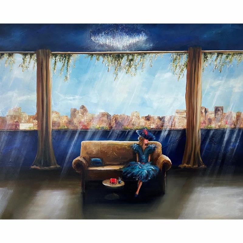 Peinture comme une fleur par Vinnie | Tableau Figuratif Huile