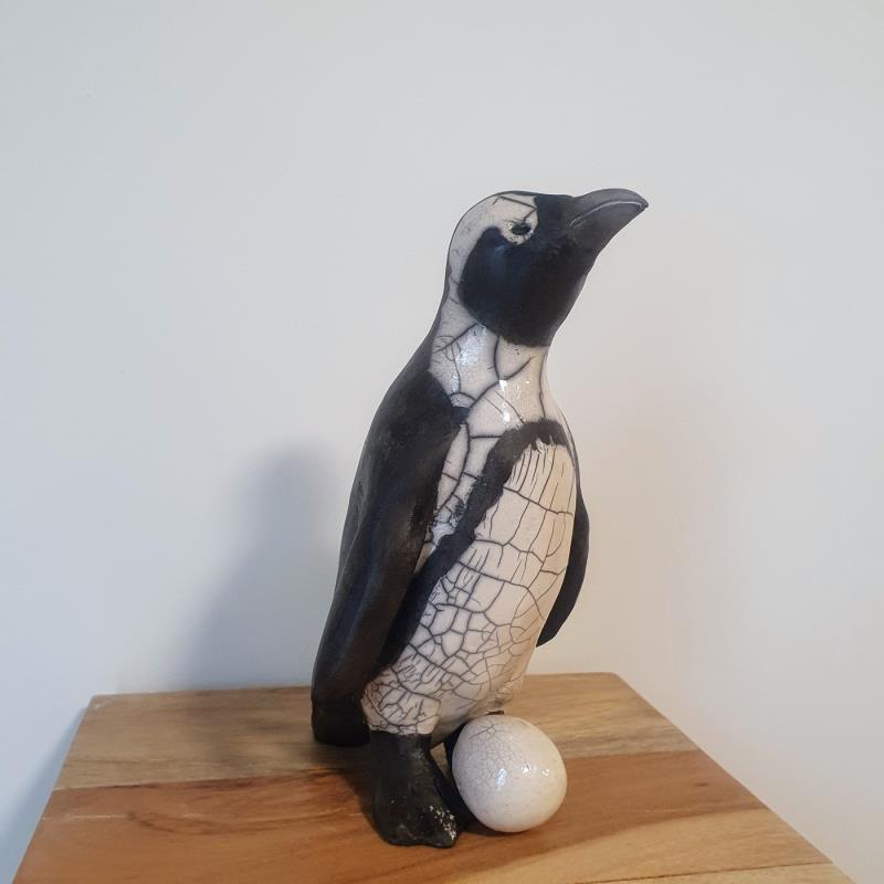 Escultura La Gardienne por Escoffier Odile | Escultura Figurativo Animales Raku