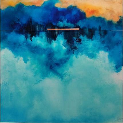 Peinture Abstraction 3414 par Hévin Christian | Tableau Abstrait Acrylique, Huile, Pastel Minimaliste