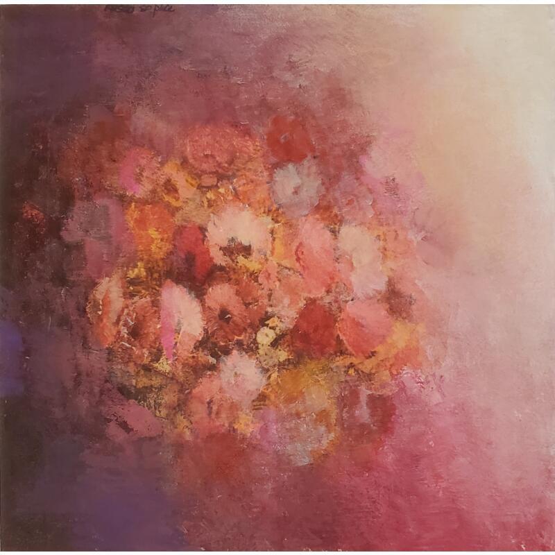 Peinture Jardin d'été par Rocco Sophie | Tableau Art Singulier Nature Acrylique