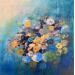 Painting Je suis fleur bleue by Rocco Sophie | Painting Raw art Acrylic Gluing Sand