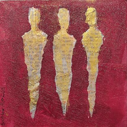 Peinture Vermillon par Rocco Sophie | Tableau Art Singulier Acrylique, Collage, Sable