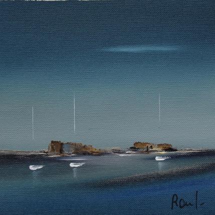 Painting Evasion marine 75 by Roussel Marie-Ange et Fanny | Painting Figurative Oil Marine, Minimalist