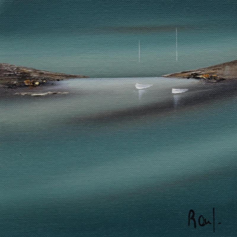 Painting Emotions marines 75 by Roussel Marie-Ange et Fanny | Painting Figurative Marine Minimalist Oil