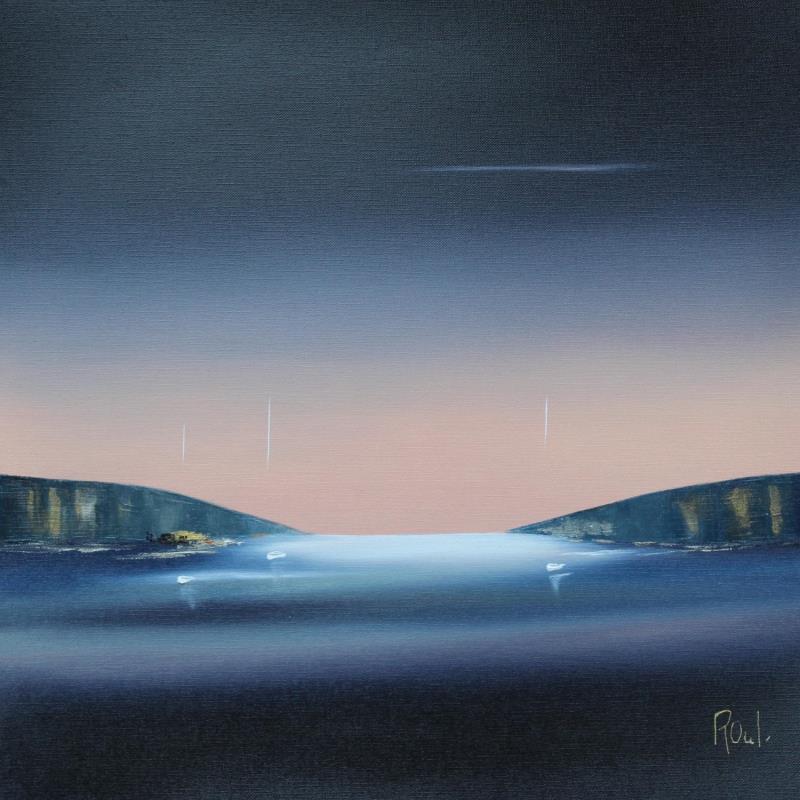 Painting Emotions marines 75 by Roussel Marie-Ange et Fanny | Painting Figurative Marine Minimalist Oil