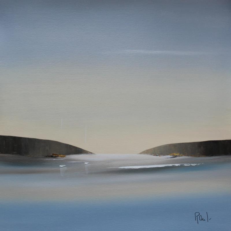Painting Douceur marine 75 by Roussel Marie-Ange et Fanny | Painting Figurative Marine Minimalist Oil