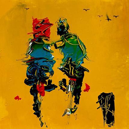 Peinture Tout Contre par Raffin Christian | Tableau Figuratif Huile Scènes de vie