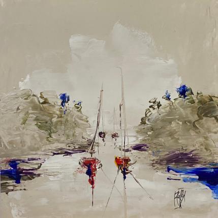 Painting Calanques by Raffin Christian | Painting Figurative Oil Marine