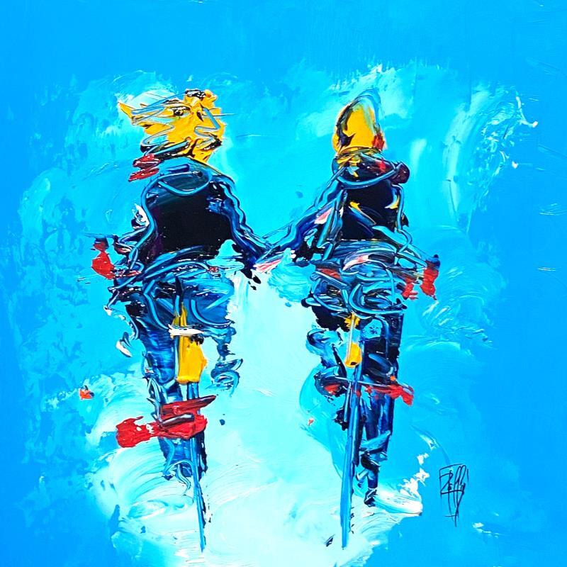 Peinture Main Complice par Raffin Christian | Tableau Figuratif Scènes de vie Huile