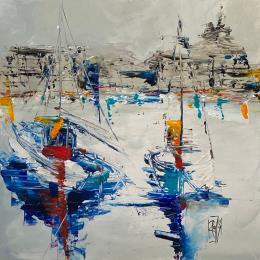 Painting Voiliers by Raffin Christian | Painting Figurative Oil Marine