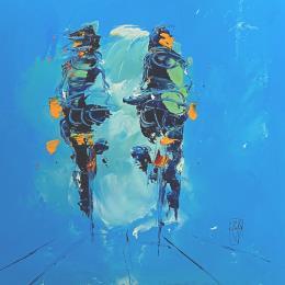 Peinture Ensemble par Raffin Christian | Tableau Figuratif Huile Scènes de vie