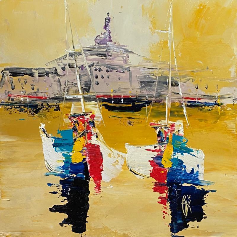 Peinture  Jeter l'ancre par Raffin Christian | Tableau Figuratif Marine Huile