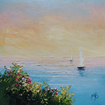 Painting Souvenir de l'été by Blandin Magali | Painting Figurative Oil Landscapes