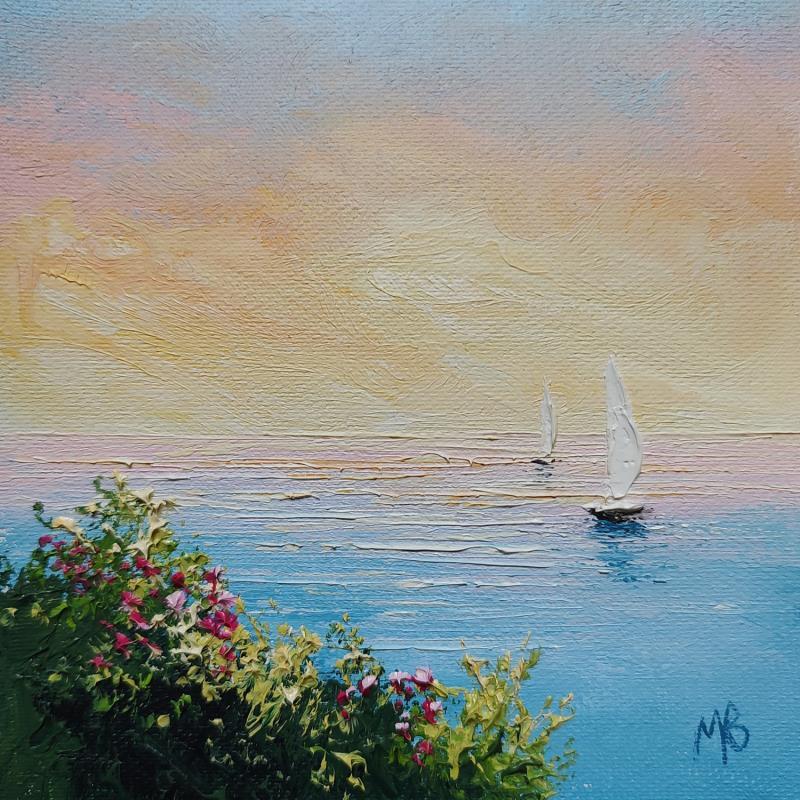 Gemälde Souvenir de l'été von Blandin Magali | Gemälde Figurativ Landschaften Öl