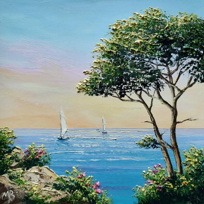 Peinture Une douce journée colorée par Blandin Magali | Tableau Figuratif Paysages Huile