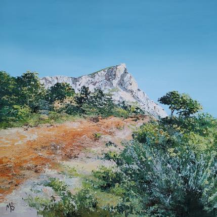 Painting Sur le sentier ocre by Blandin Magali | Painting Figurative Oil Landscapes