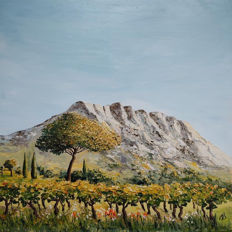 Gemälde Vignes von Blandin Magali | Gemälde Figurativ Landschaften Öl