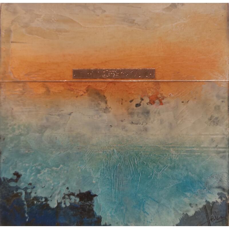 Painting Abstraction 3774 by Hévin Christian | Painting Abstract Minimalist Oil Acrylic