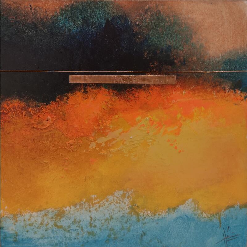 Peinture Abstraction 3772 par Hévin Christian | Tableau Abstrait Minimaliste Huile Acrylique