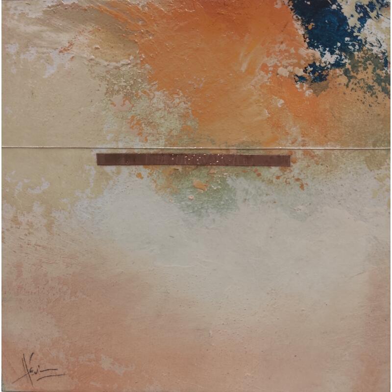 Painting Abstraction 3770 by Hévin Christian | Painting Abstract Minimalist Oil Acrylic