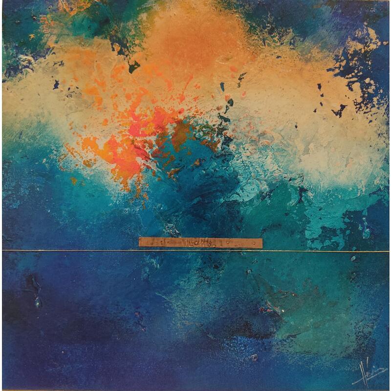 Peinture Abstraction 3768 par Hévin Christian | Tableau Abstrait Minimaliste Huile Acrylique