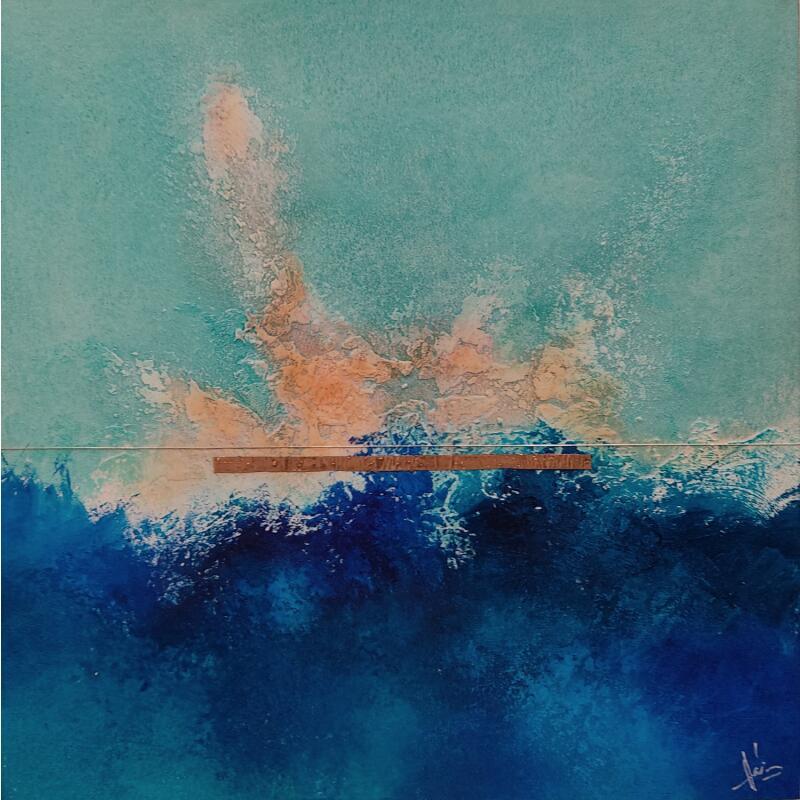 Painting Abstraction 3779 by Hévin Christian | Painting Abstract Minimalist Oil Acrylic