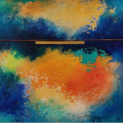 Peinture Abstraction 3780 par Hévin Christian | Tableau Abstrait Acrylique, Huile Minimaliste