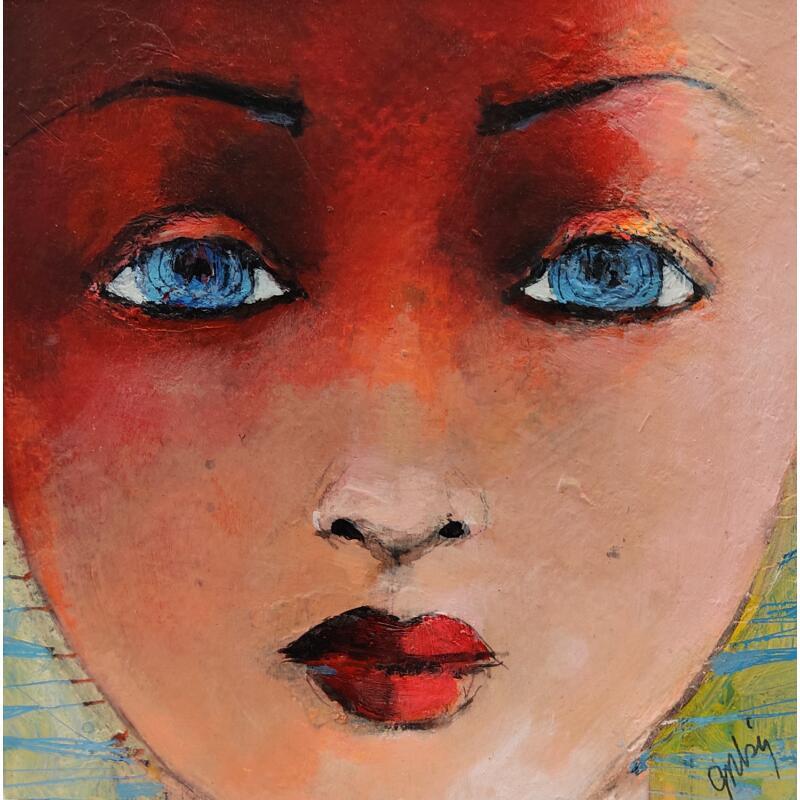 Pintura ST M2 por Abiy | Pintura Figurativo Retrato Niño Aceite Collage