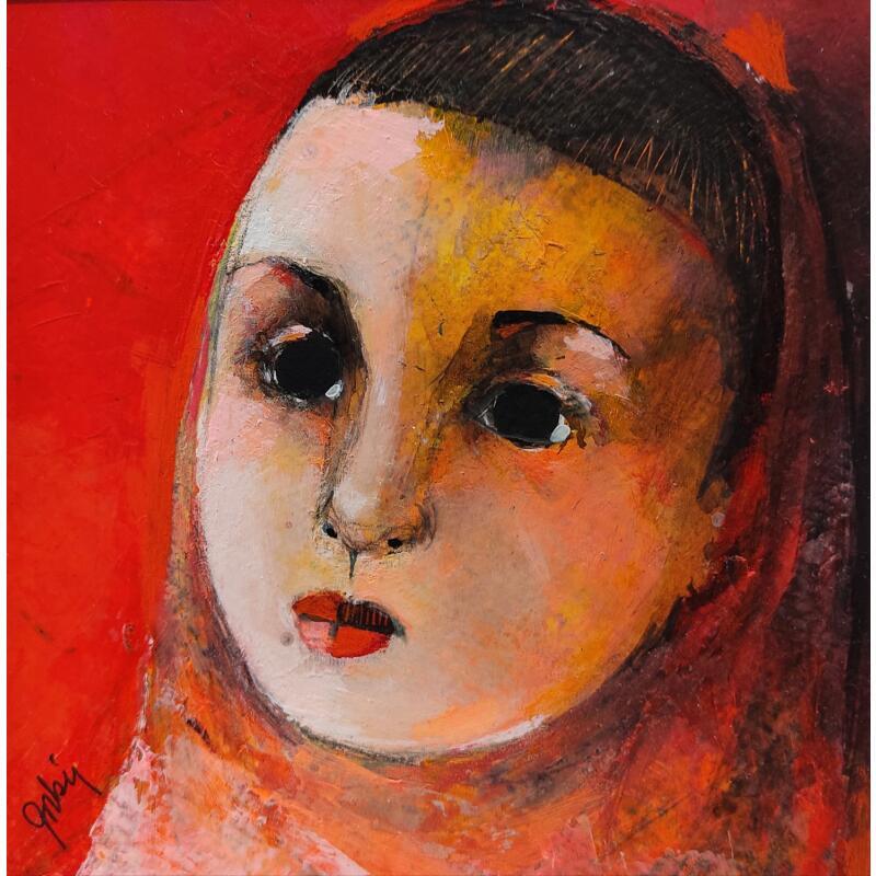 Pintura ST M5 por Abiy | Pintura Figurativo Retrato Niño Aceite Collage