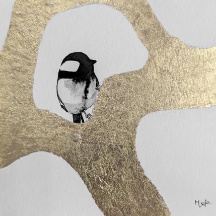 Peinture Un musée en or par Mü | Tableau Figuratif Encre, Feuille d'or Animaux, Architecture, Nature