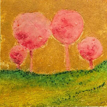 Painting Big trees by Vazquez Laila | Painting Figurative Textile, Watercolor Landscapes, Nature