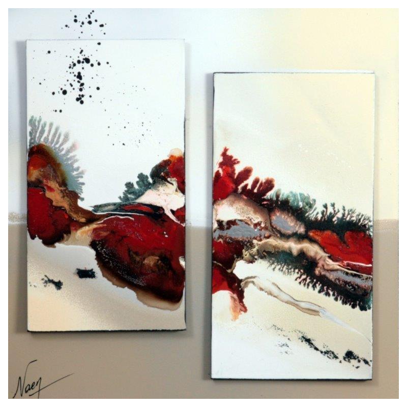 Painting C3265 by Naen | Painting Abstract Acrylic Ink