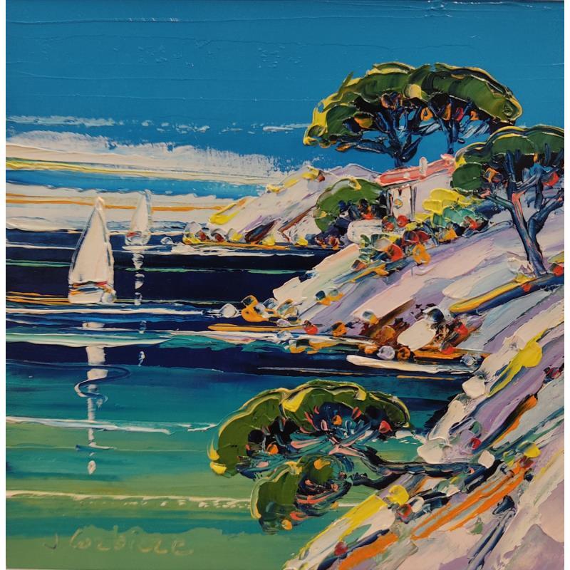 Pintura Cabanon dans la calanque por Corbière Liisa | Pintura Figurativo Paisajes Aceite