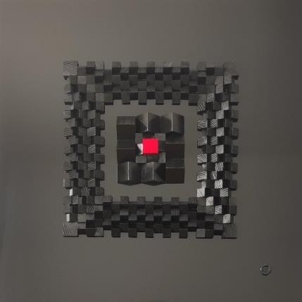 Pintura Towada por Bauquel Véronique | Pintura Abstracto Acrílico, Collage, Lacquer, Madera Minimalista