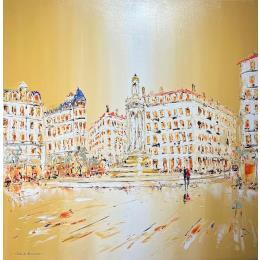 Peinture Une toute petite pluie par Rousseau Patrick | Tableau Figuratif Huile Urbain