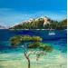 Painting Beauté des îles d'or by Rey Ewa | Painting Figurative Landscapes Acrylic