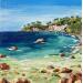 Peinture Rêverie sur la côte d'Azur, Anse Méjean par Rey Ewa | Tableau Figuratif Paysages Acrylique
