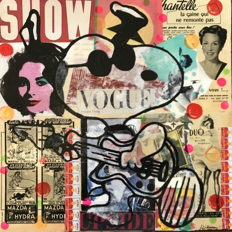 Peinture The show par Kikayou | Tableau Pop-art Icones Pop Graffiti Acrylique Collage