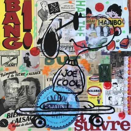 Peinture Snoopy skate vintage par Kikayou | Tableau Pop-art Acrylique, Collage, Graffiti Icones Pop