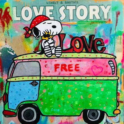 Peinture Snoopy van par Kikayou | Tableau Pop-art Acrylique, Collage, Graffiti Icones Pop