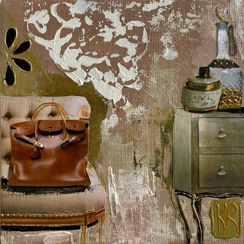 Peinture Coquette  par Romanelli Karine | Tableau Figuratif Mode Acrylique Collage