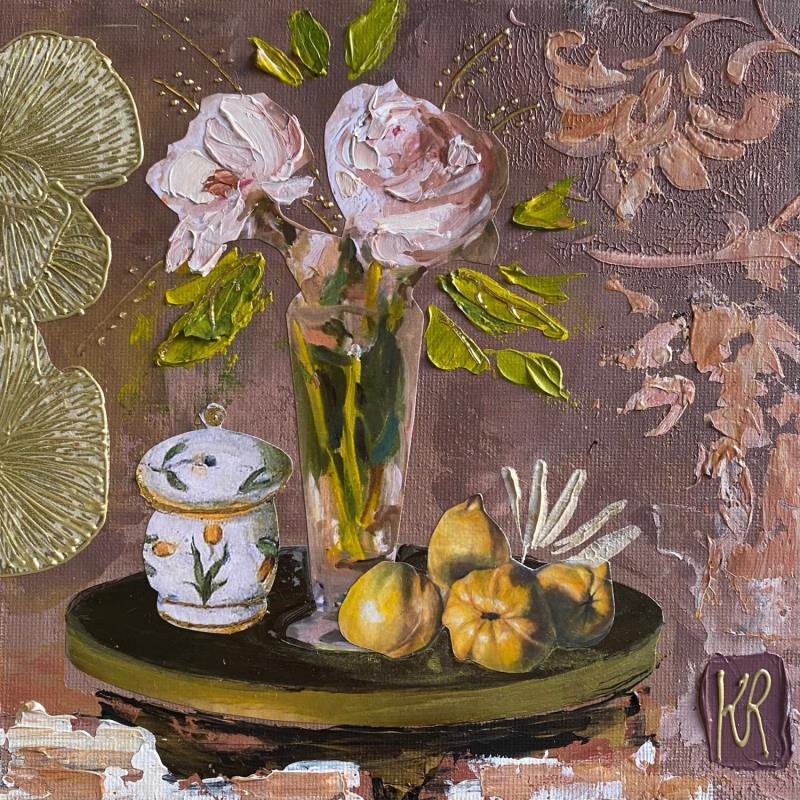 Painting Tes préférées  by Romanelli Karine | Painting Figurative Still-life Acrylic Gluing Posca Pastel Paper