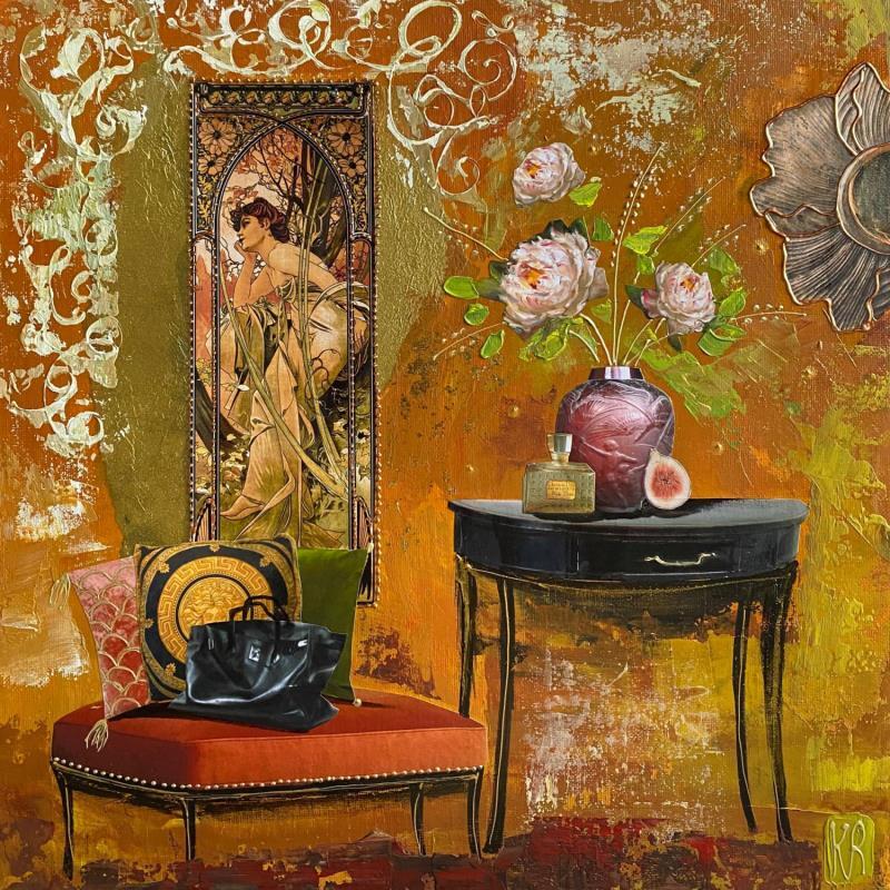 Painting 1930 by Romanelli Karine | Painting Figurative Life style Acrylic Gluing Posca Pastel Paper