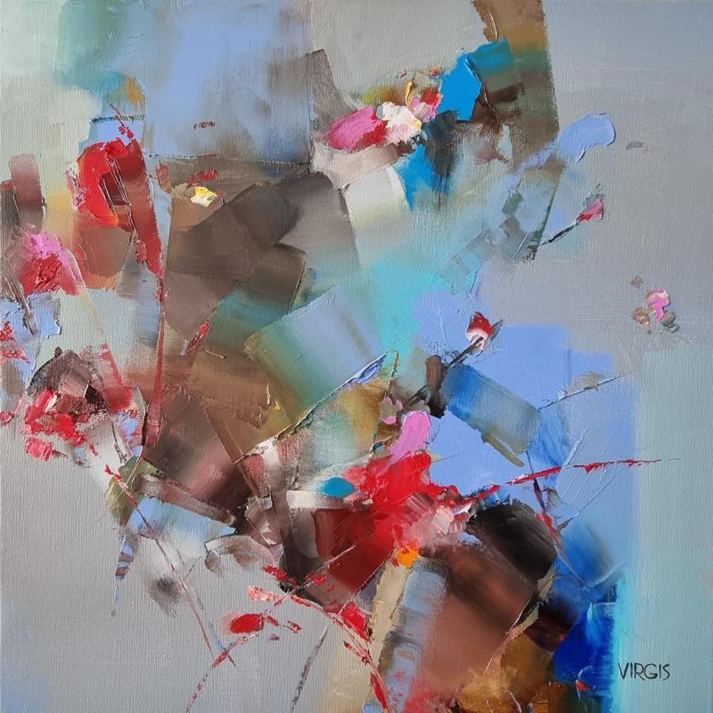 Peinture Wild flowers par Virgis | Tableau Abstrait Minimaliste Huile