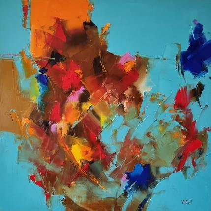 Peinture Future joys par Virgis | Tableau Abstrait Huile Minimaliste