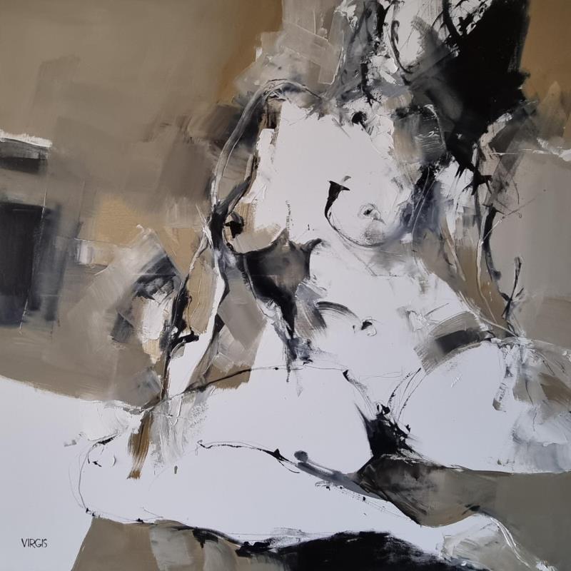 Peinture Nude 1 par Virgis | Tableau Abstrait Nu Huile